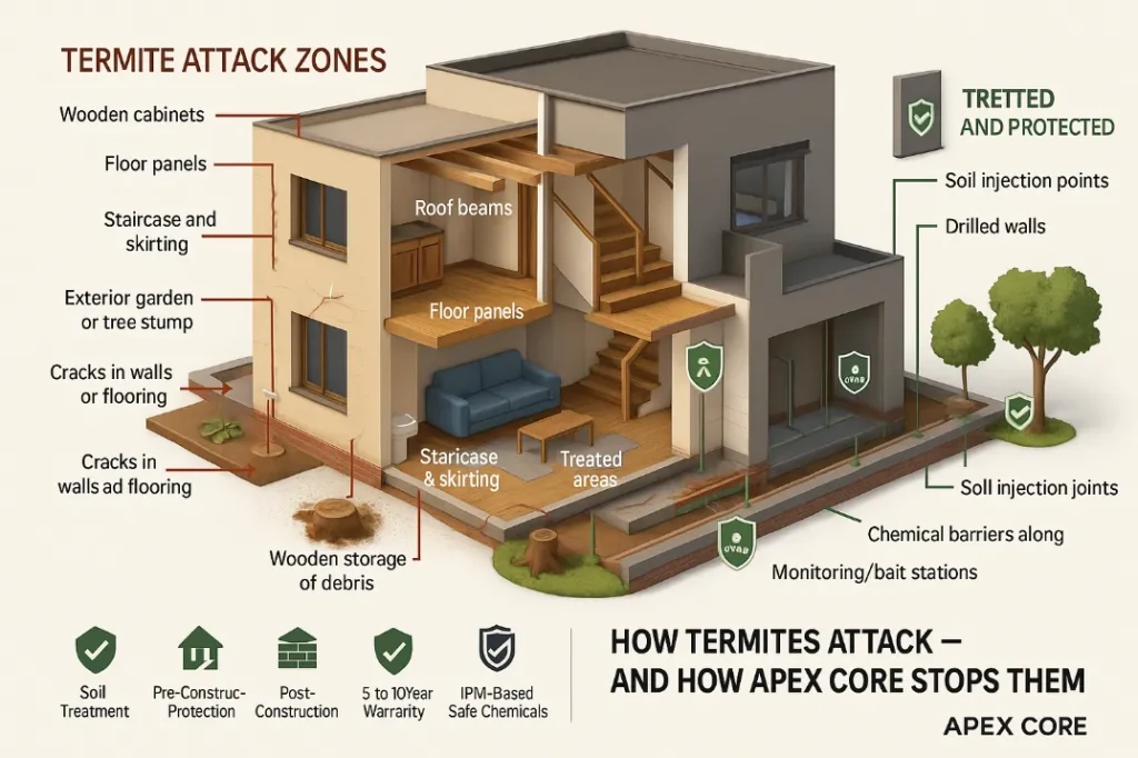 How Termites Attack Your Home & How Apex Core Stops Them