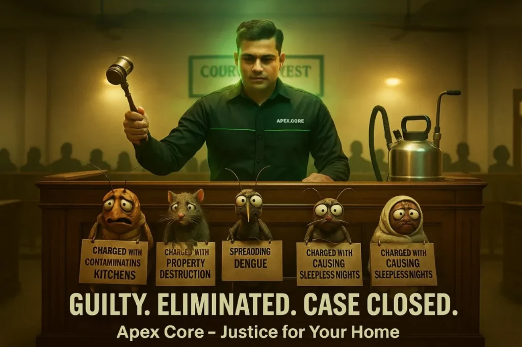 Guilty. Eliminated. Case Closed: How Apex Core Delivers Justice Against Household Pests